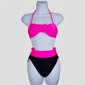 Vintage La Blanca 90s Retro Roller Derby High Waisted Pinup Bikini